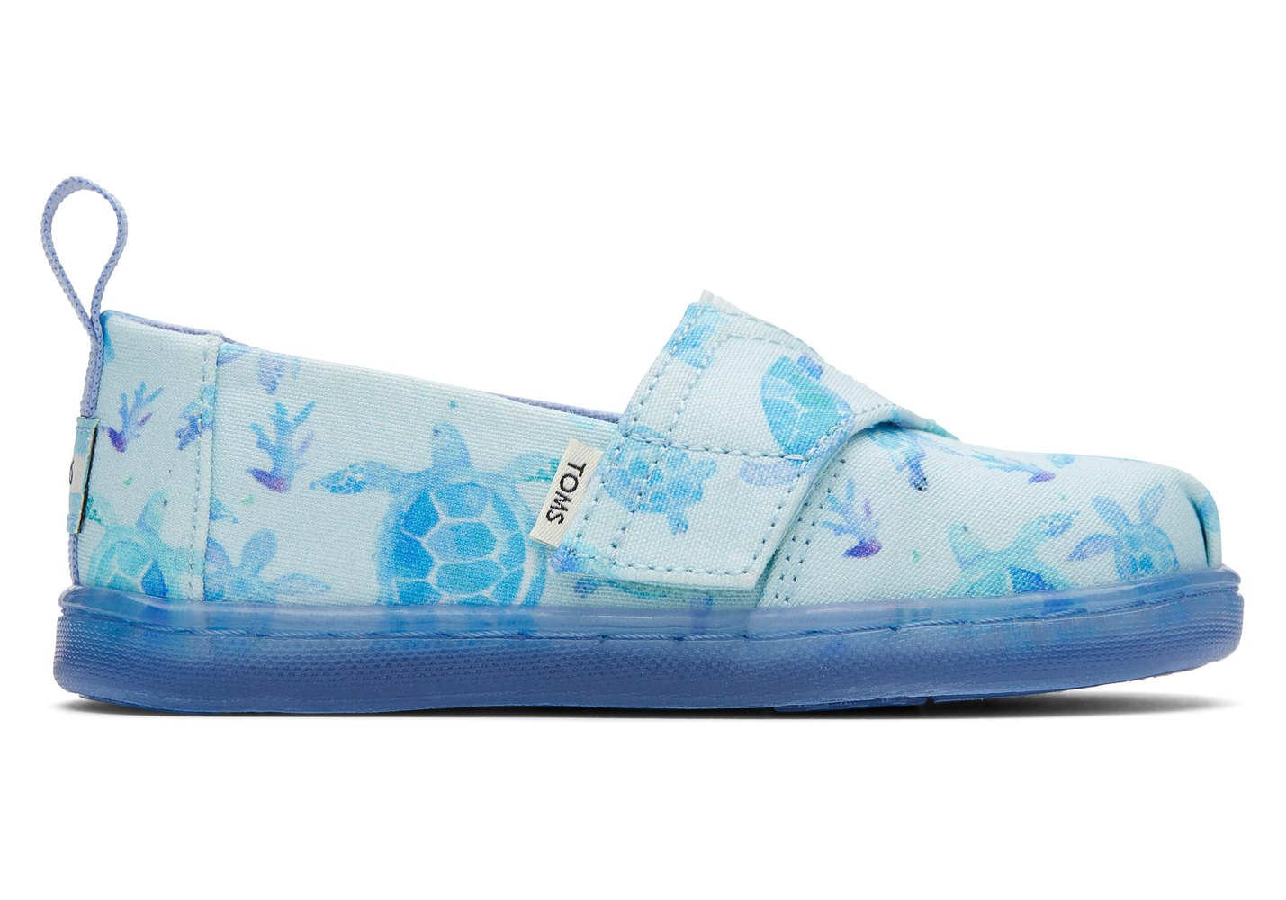 Toms Alpargata Tiny Sea Turtles Espadrille Blue/White - Kids - 31879-MIWD